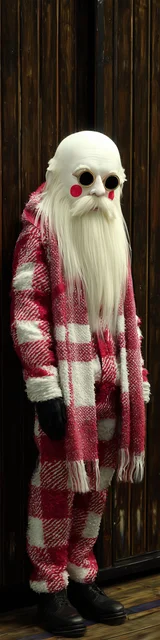 Free unique bookmark featuring a scary-looking Santa